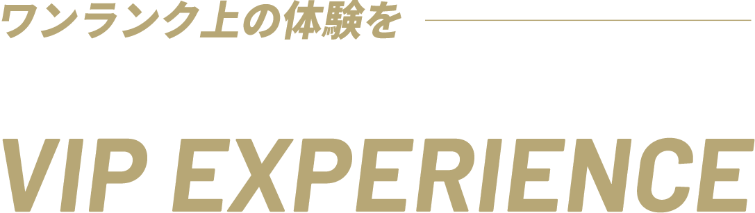 ワンランク上の体験を SAMURAI BLUE VIP EXPERIENCE